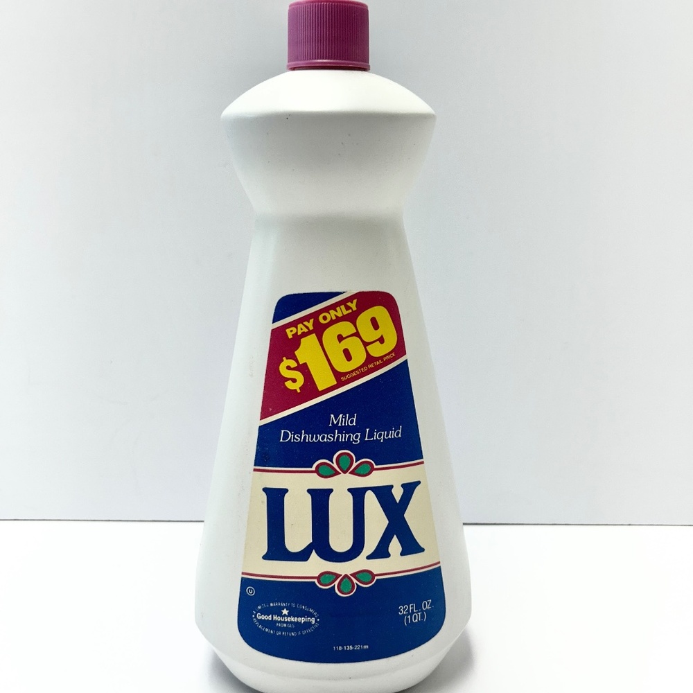 New Unused Vintage Lever Brothers Lux Mild Dishwashing Liquid 32 oz
